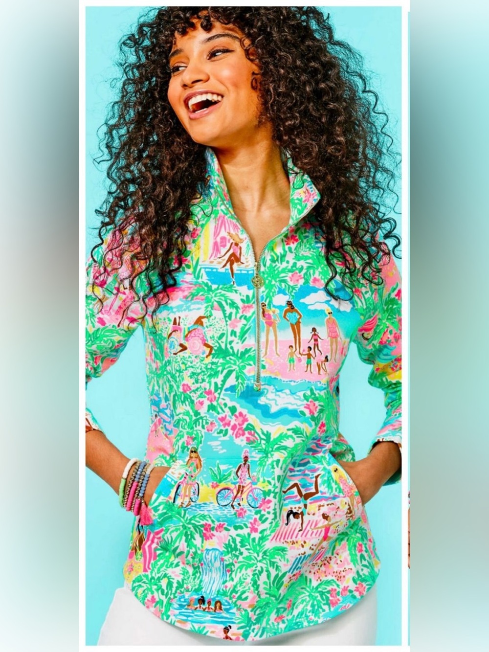 Women’s Lilly Pulitzer Skipper Popover in Let’s Get Together, Size M
